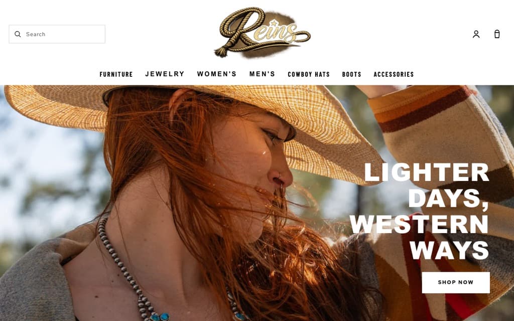 Reins Western Goods — live site