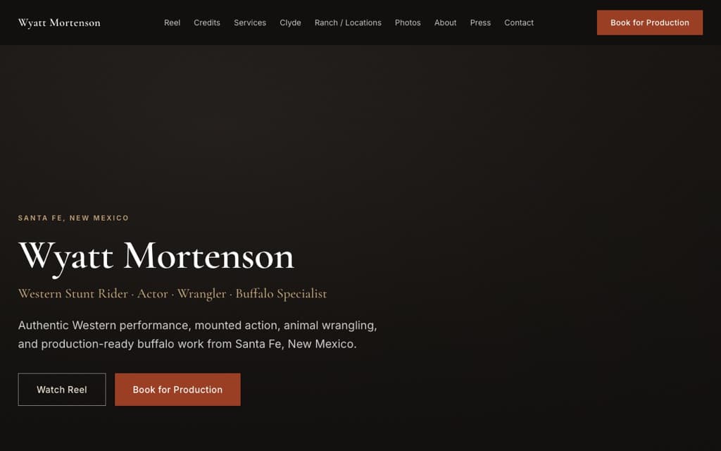 Wyatt Mortenson — live site